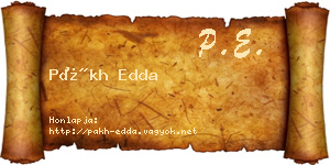 Pákh Edda névjegykártya